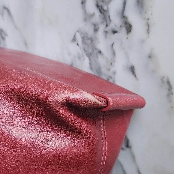 HOBO International Cardinal Red Distressed Leather Crossbody - Picture 11 of 17